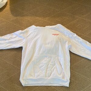 Red and white Talentless hoodie in size M!